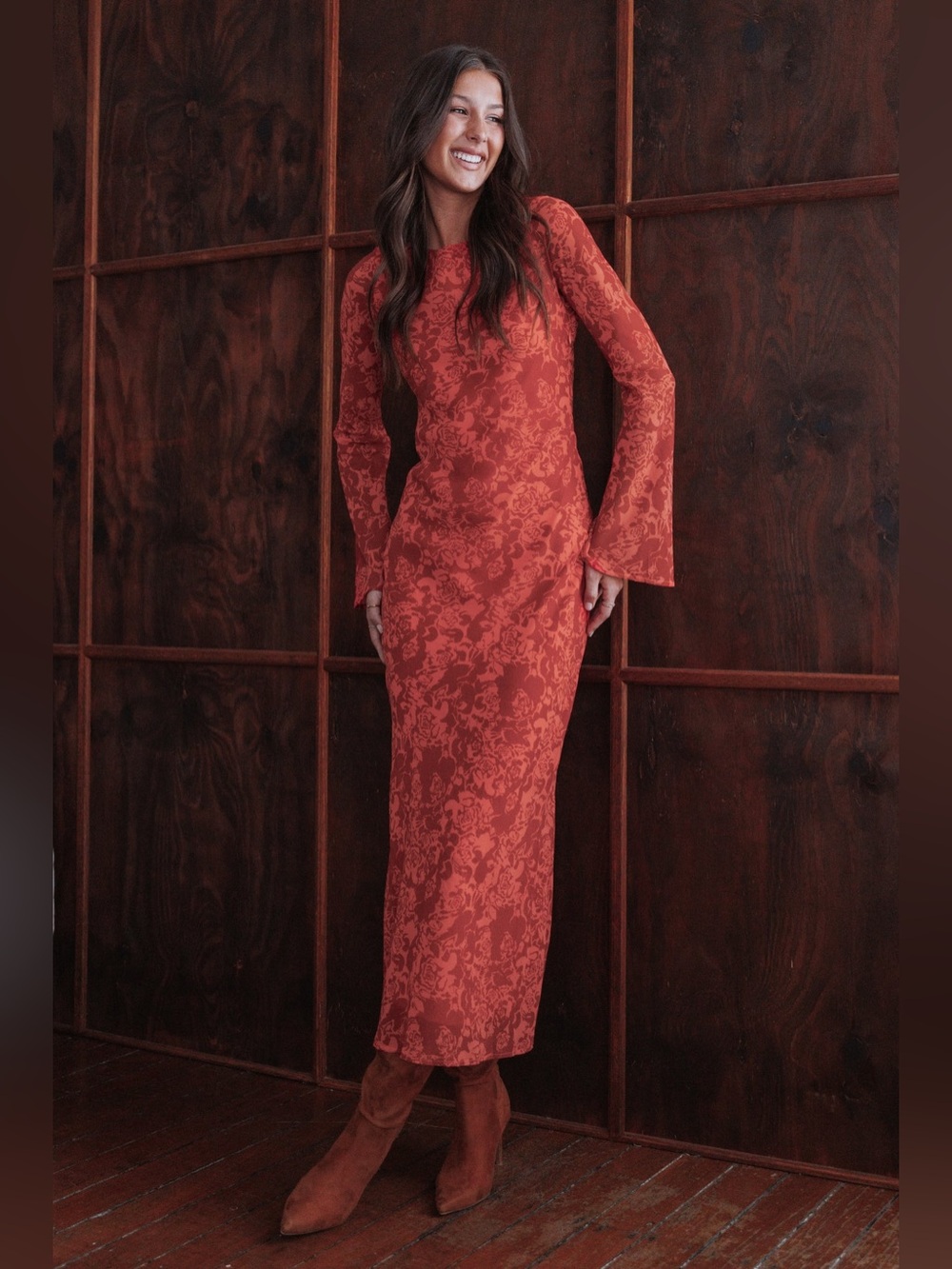 Petal & Pup Talitha Maxi Dress - Red Roses B2408